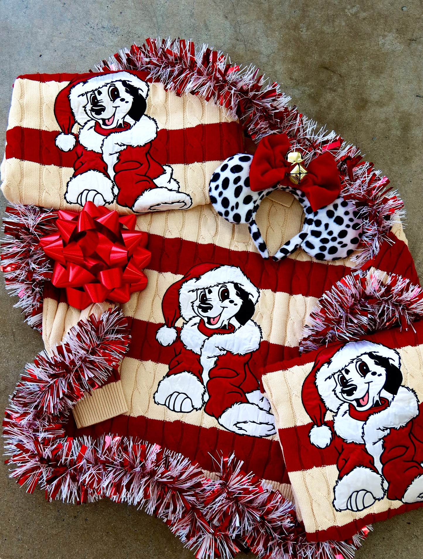 Dalmatian Christmas Sweater Runs Oversize ❤️